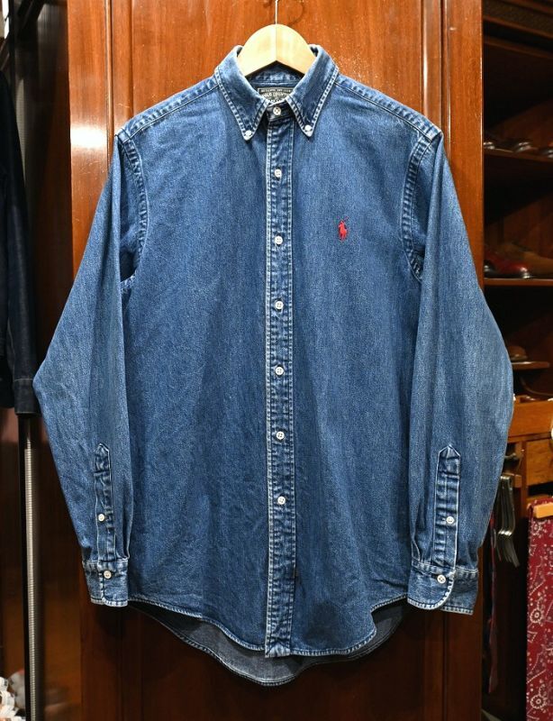 VTG/USED) 80-90s POLO COUNTRY ポロカントリー デニム ボタンダウン