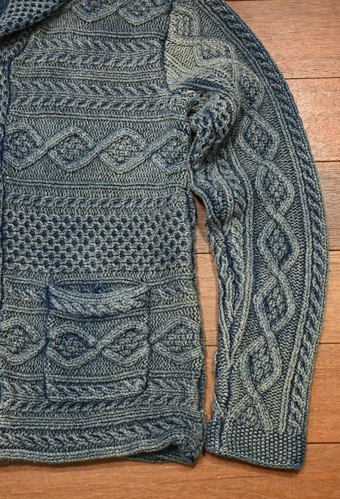RRL INDIGO SHAWL COLLAR KNIT CARDIGAN インディゴ ショールカラー