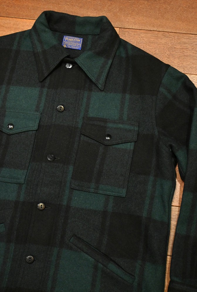 70s Pendleton ペンドルトン ウールジャケット(Green×Black/L)美中古