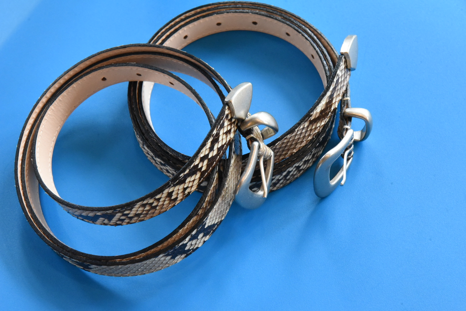 CCU 〝NARROW WESTERN BELT〝 PYTHON - THE EASY SHOP