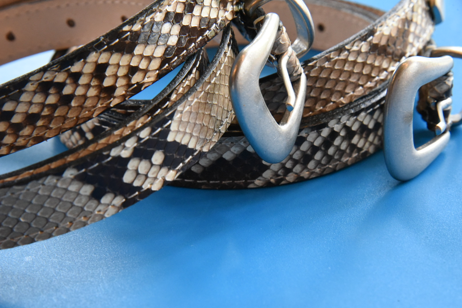 CCU 〝NARROW WESTERN BELT〝 PYTHON - THE EASY SHOP