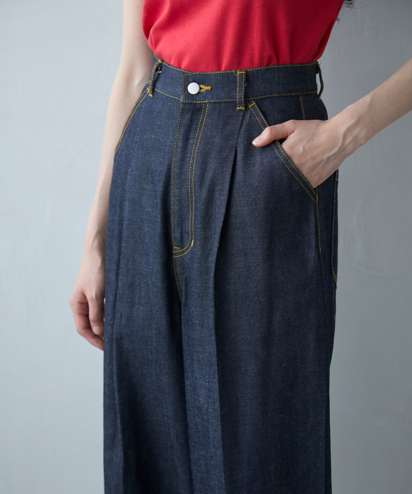 ≪通常販売≫11oz denim tuck pants（11オンスデニムタックパンツ