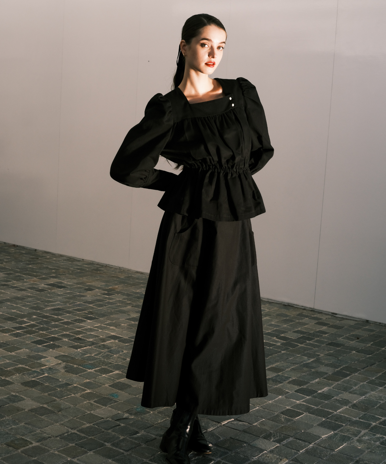 ≪通常販売≫【THE DRESS #27】squareneck puff sleeve blouse