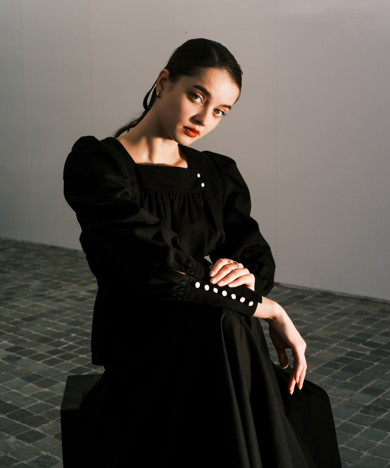 ≪通常販売≫【THE DRESS #27】squareneck puff sleeve blouse