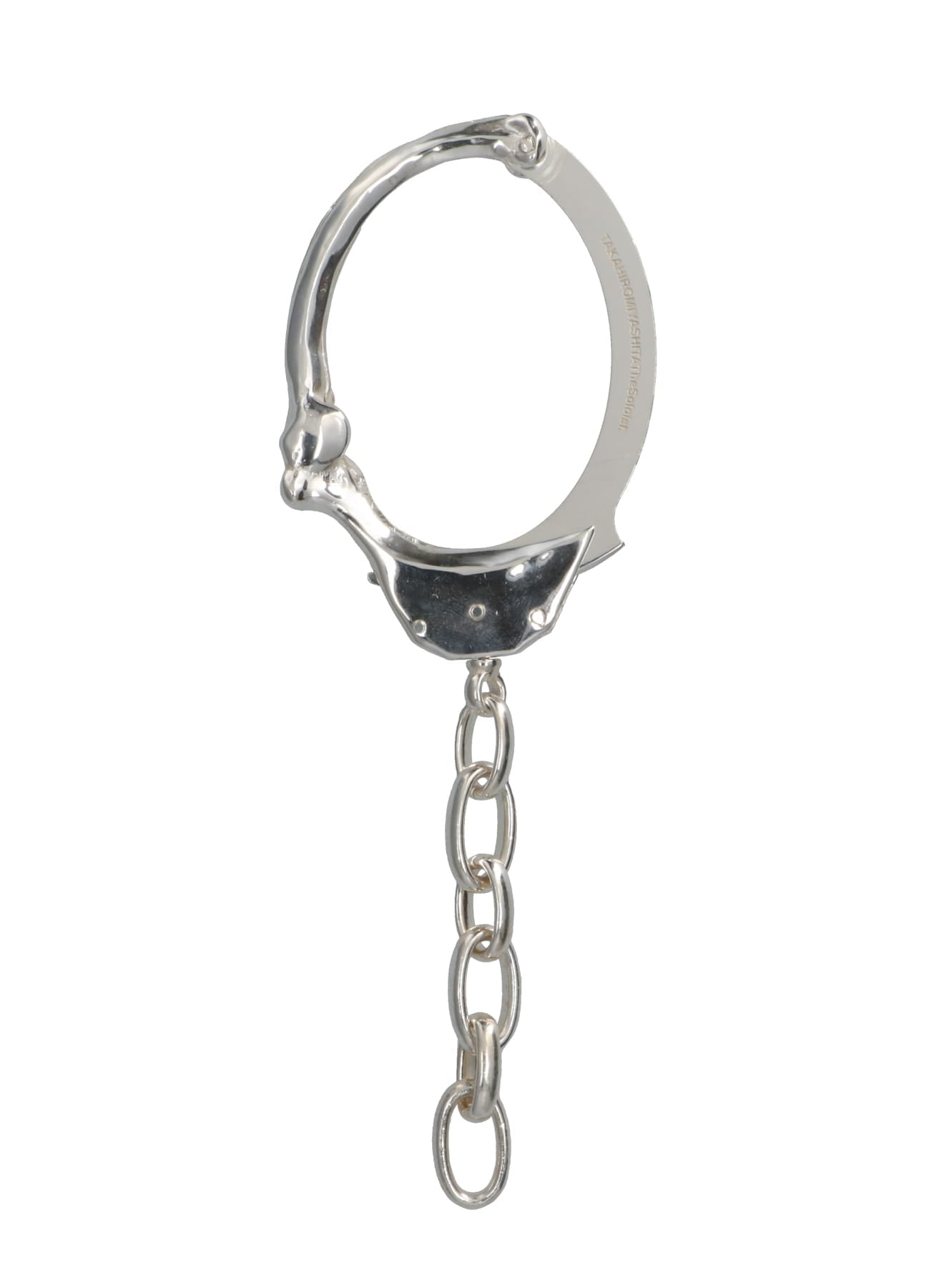 sa.0028AW22_silver ボーンシェイプドハンドカフブレスレット -L