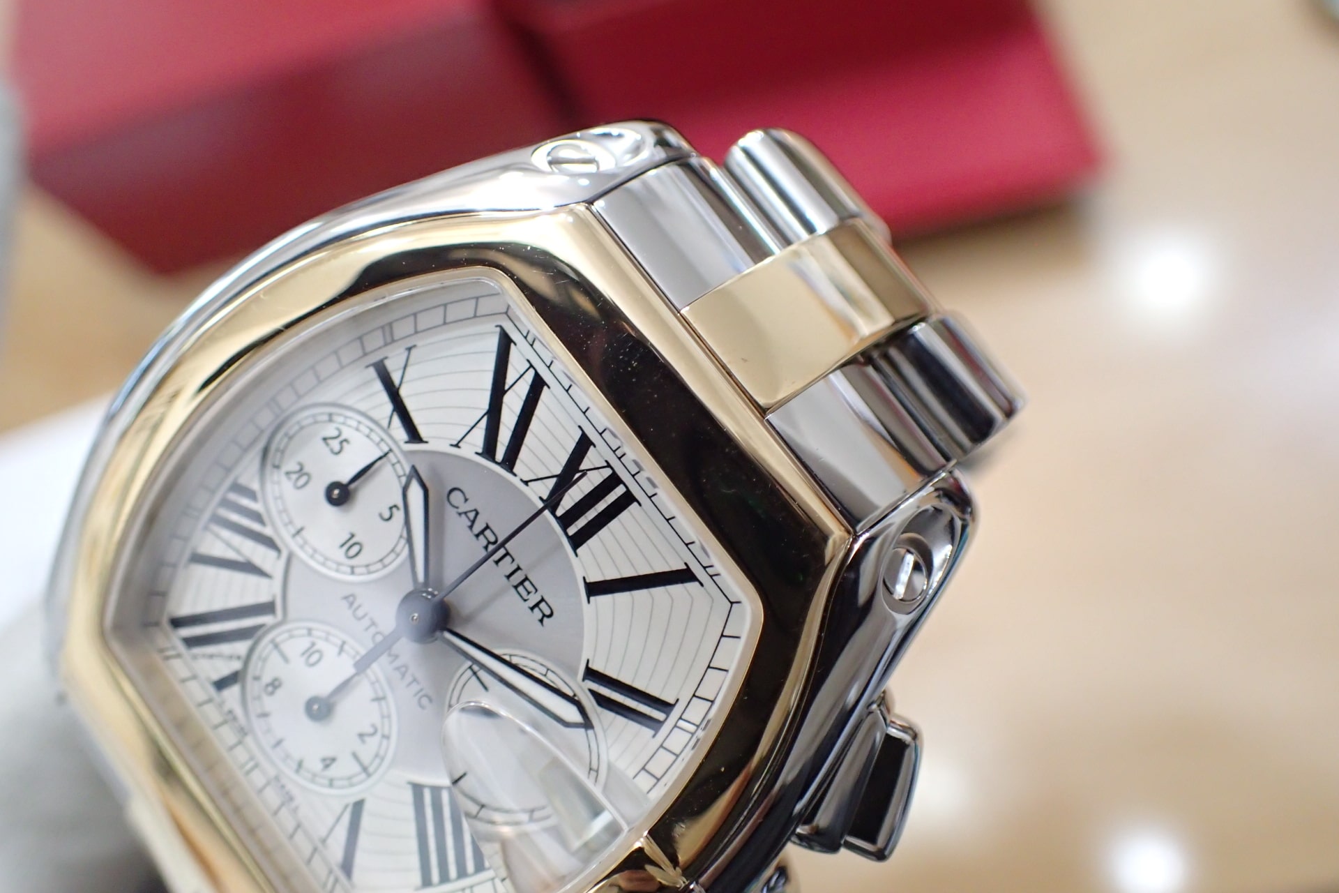 中古品A【Cartier】カルティエ ロードスター クロノグラフ XL SS×K18YG