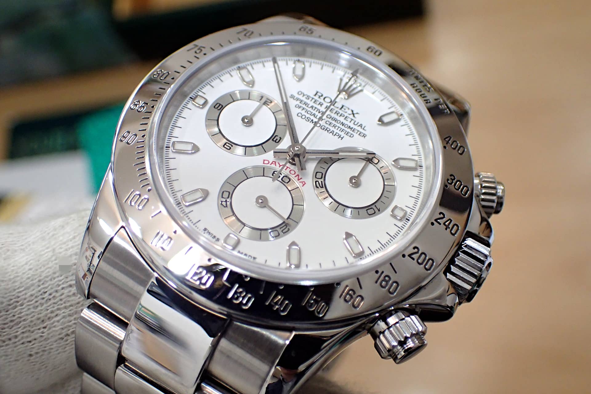 中古品B【ROLEX】ロレックス デイトナ Ref.116520 P番 白文字盤 細針