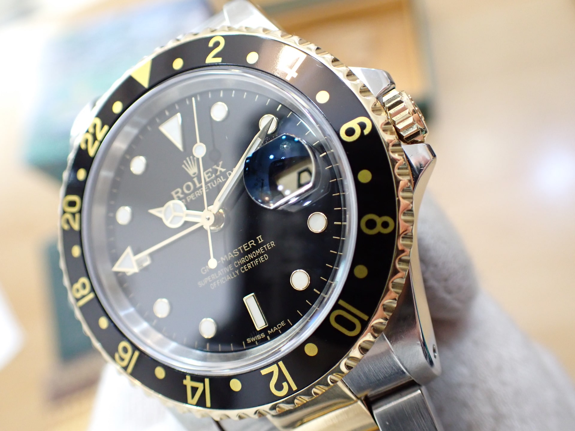 中古品B【ROLEX】ロレックス GMTマスター2 Ref.16713 K18コンビ