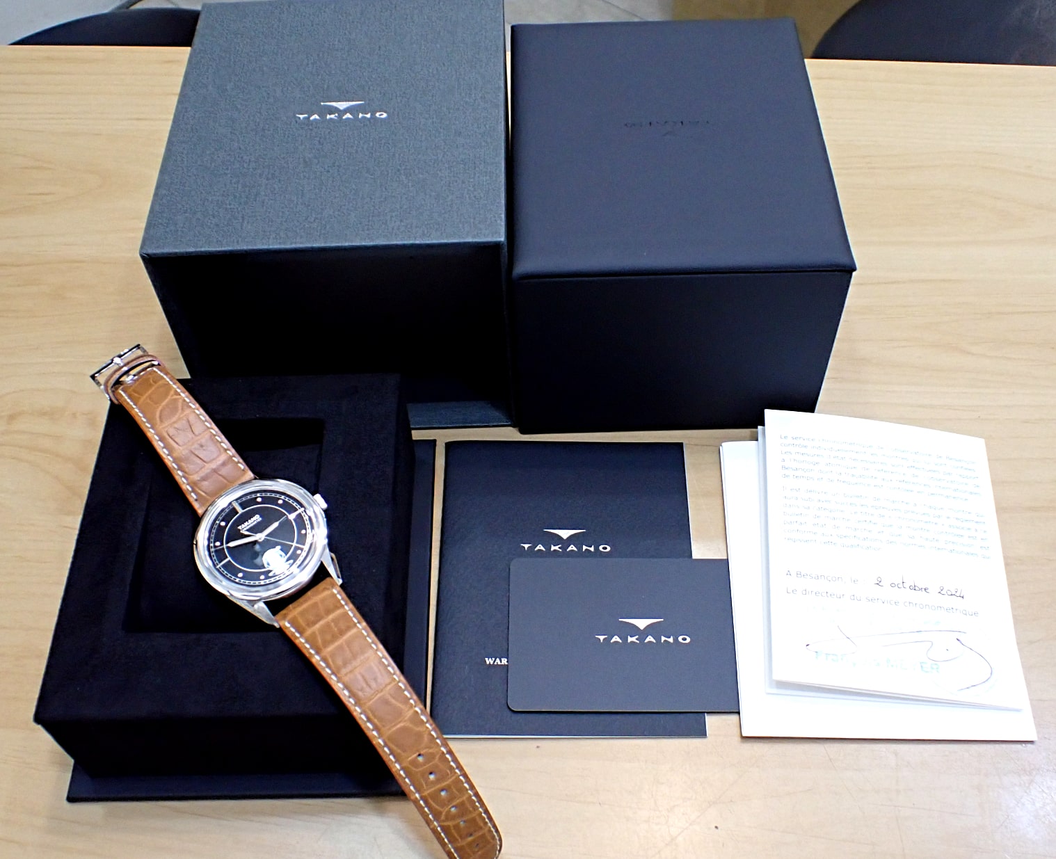 中古品AA【TAKANO】タカノ シャトーヌーベル クロノメーター ブラック