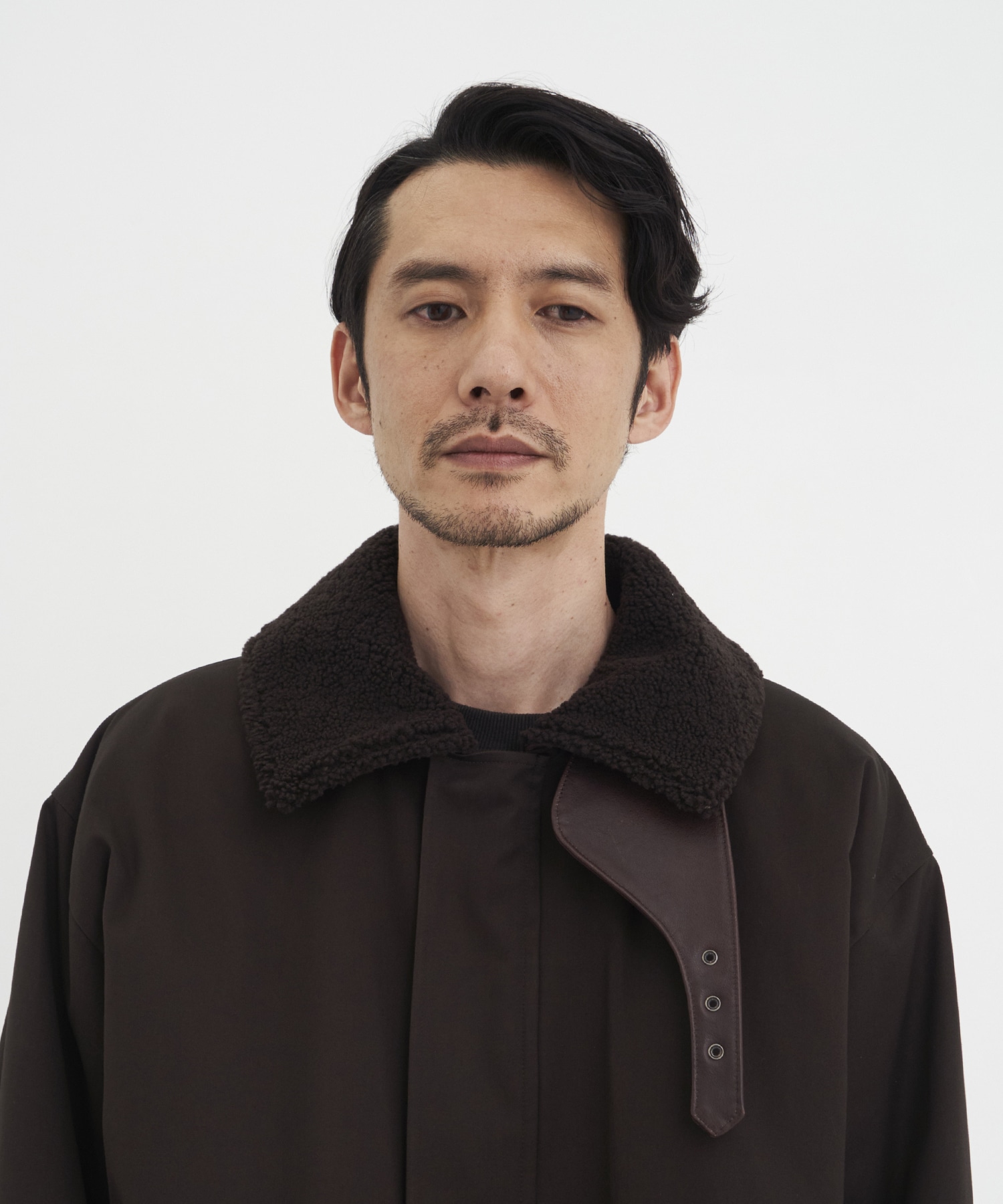 MOUTON COLLAR PADDED JACKET | SSSTEIN