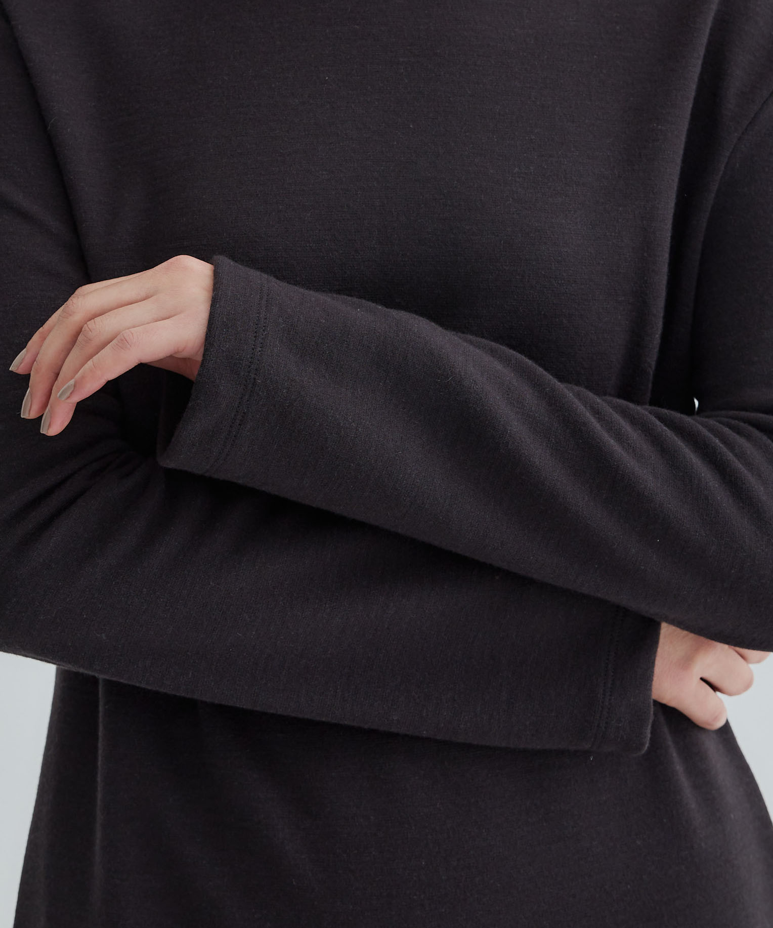 AKIRANAKA/アキラナカ】EX.Suvi gusset jersey dress BK EX.AW2340-BK