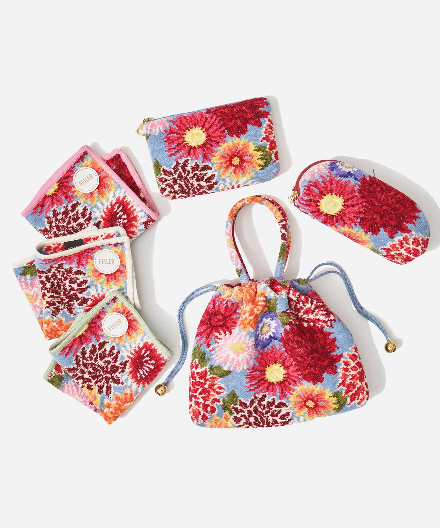 FEILER×KEITAMARUYAMA DAHLIA Drawstring Bag｜FEILER（フェイラー