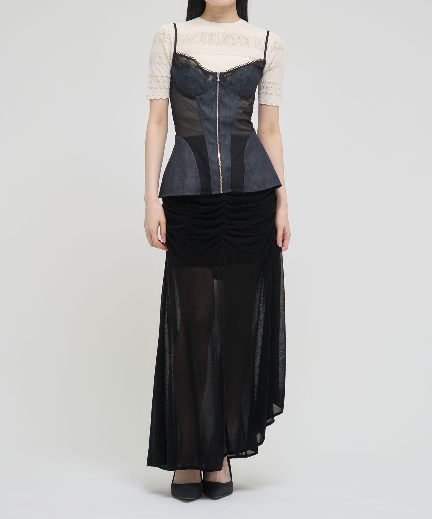 ORGANIC COTTON DENIM BUSTIER(1 BLUE): FETICO: WOMENS｜THE TOKYO