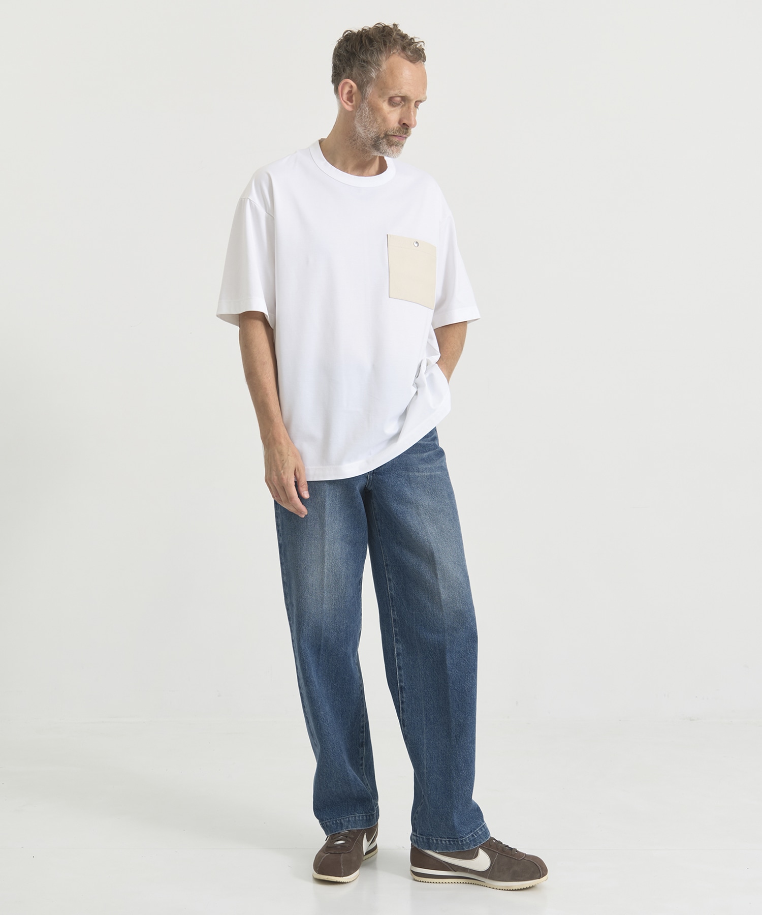 もう、汗らない』SOLOTEX Jersey Washable Neo Leather Pocket T