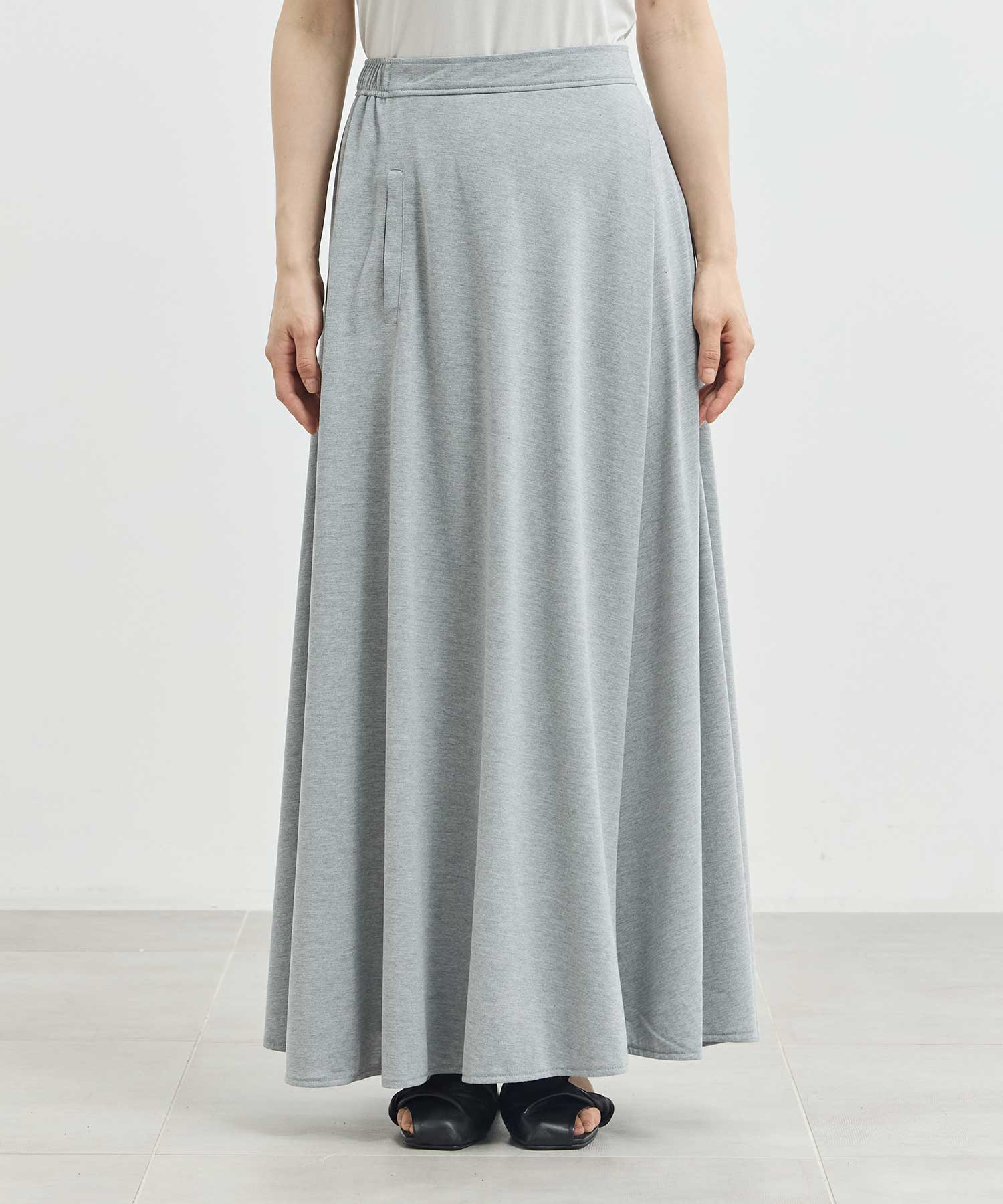 EX.HALO SEMI-FLARE SKIRT(34 LIGHT GREY): COGTHEBIGSMOKE: WOMENS