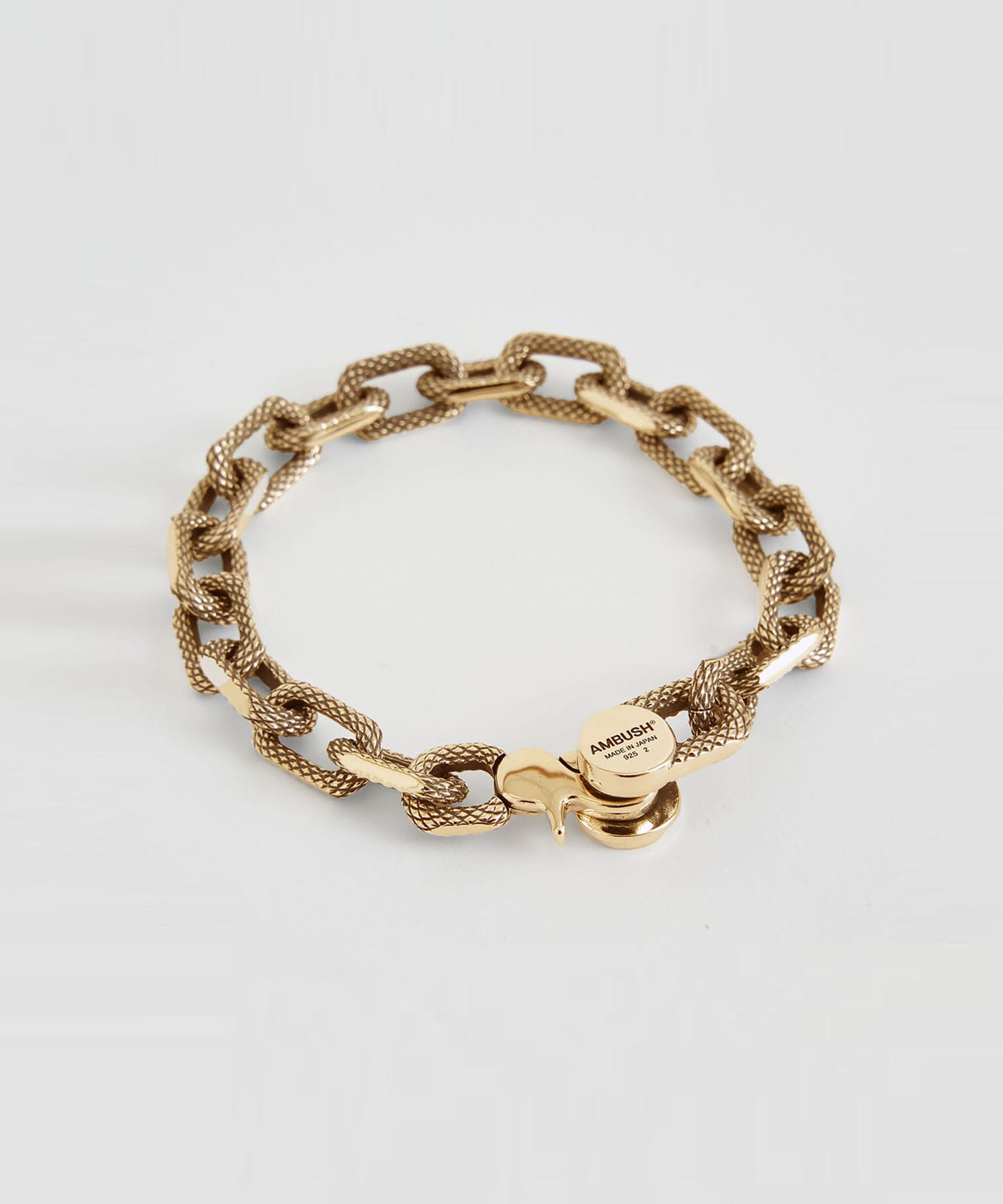 SMALL TEXTURED CHAIN BRACELET(FREE SILVER): AMBUSH: MENS｜THE