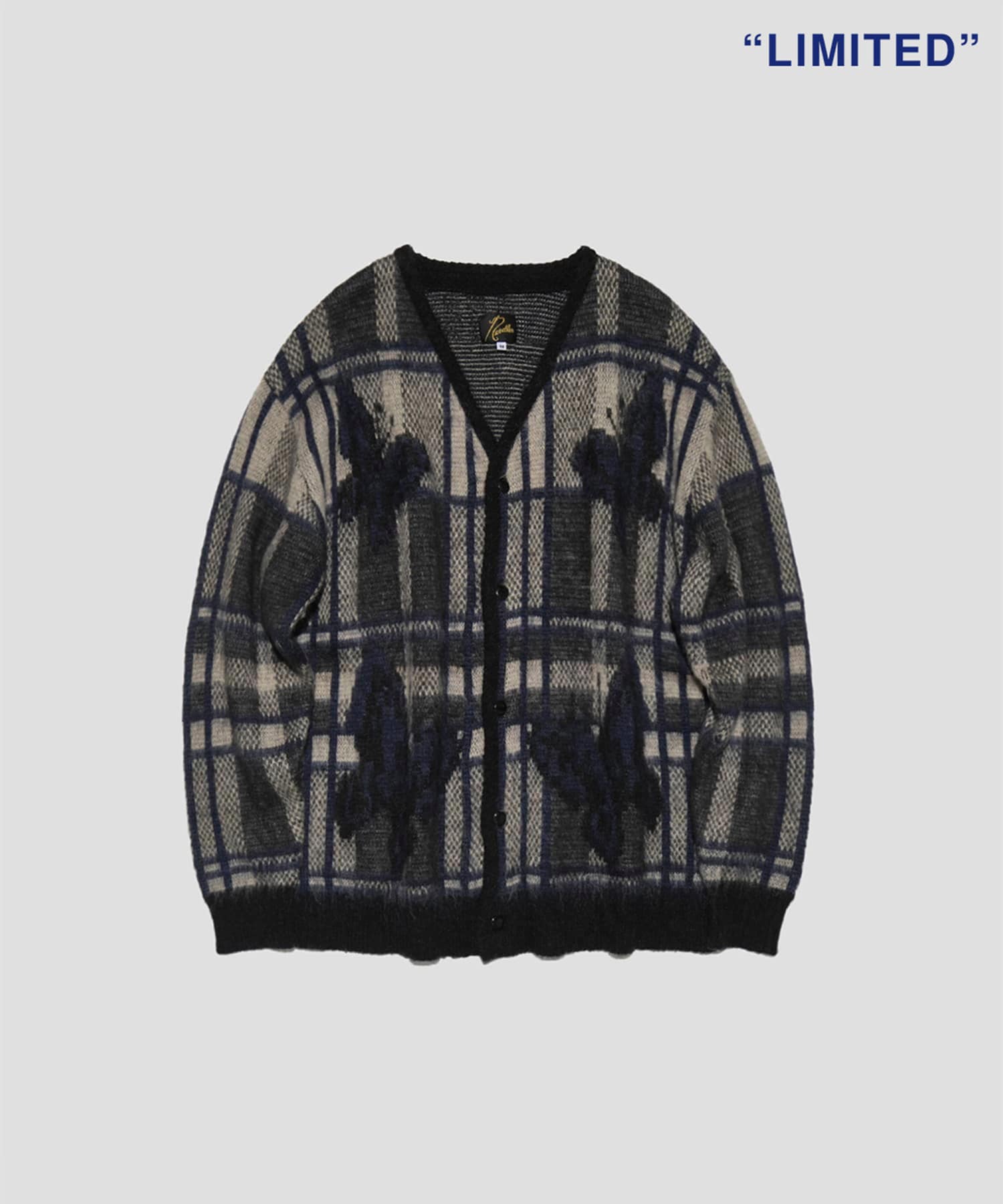 EX.Mohair Cardigan - Original Check With Papillon ｜ NEEDLES