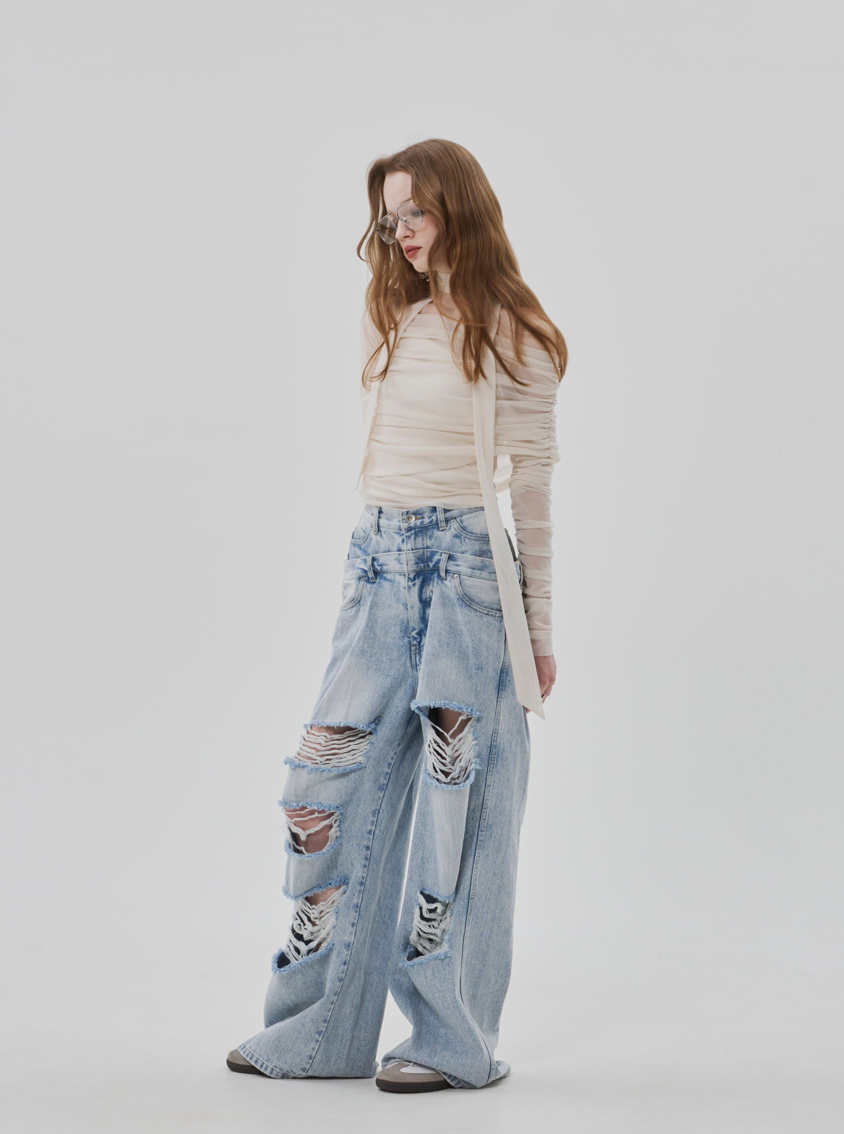 Lexington Double Belt Denim Pants – THE TOÉ