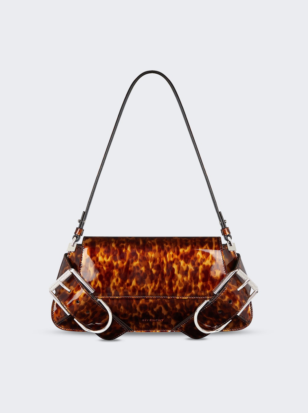 Voyou Shoulder Flap Bag Tortoiseshell | The Webster