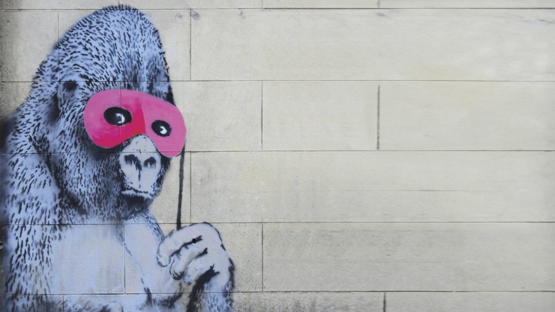 Gorilla in a Pink Mask - The World of Banksy