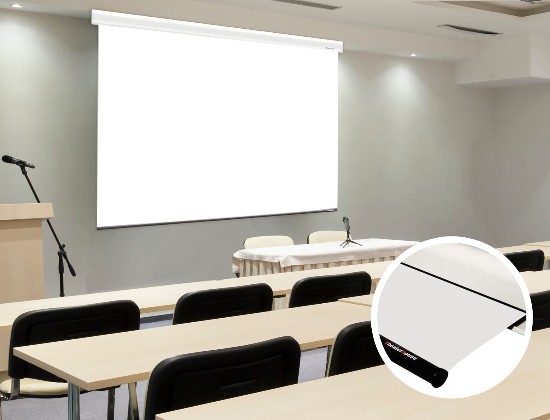 電動 プロジェクター スクリーン 16:10 80インチ 吊り下げ|WCB1723FEH