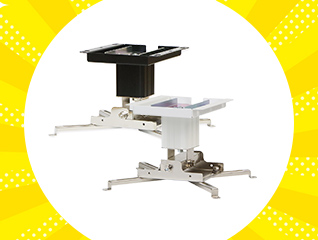 汎用プロジェクター天吊り金具 スパイダー3 ホワイト|KG-SP30W