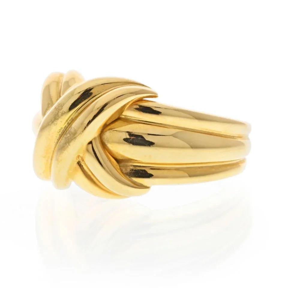 Tiffany & Co. 18K Yellow Gold 1990 Signature X Ring – The Back Vault