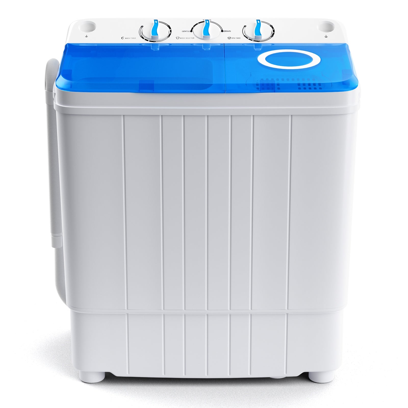 17.6磅便携式洗衣机带排水泵-蓝色 17.6 lbs Portable Washing Machine