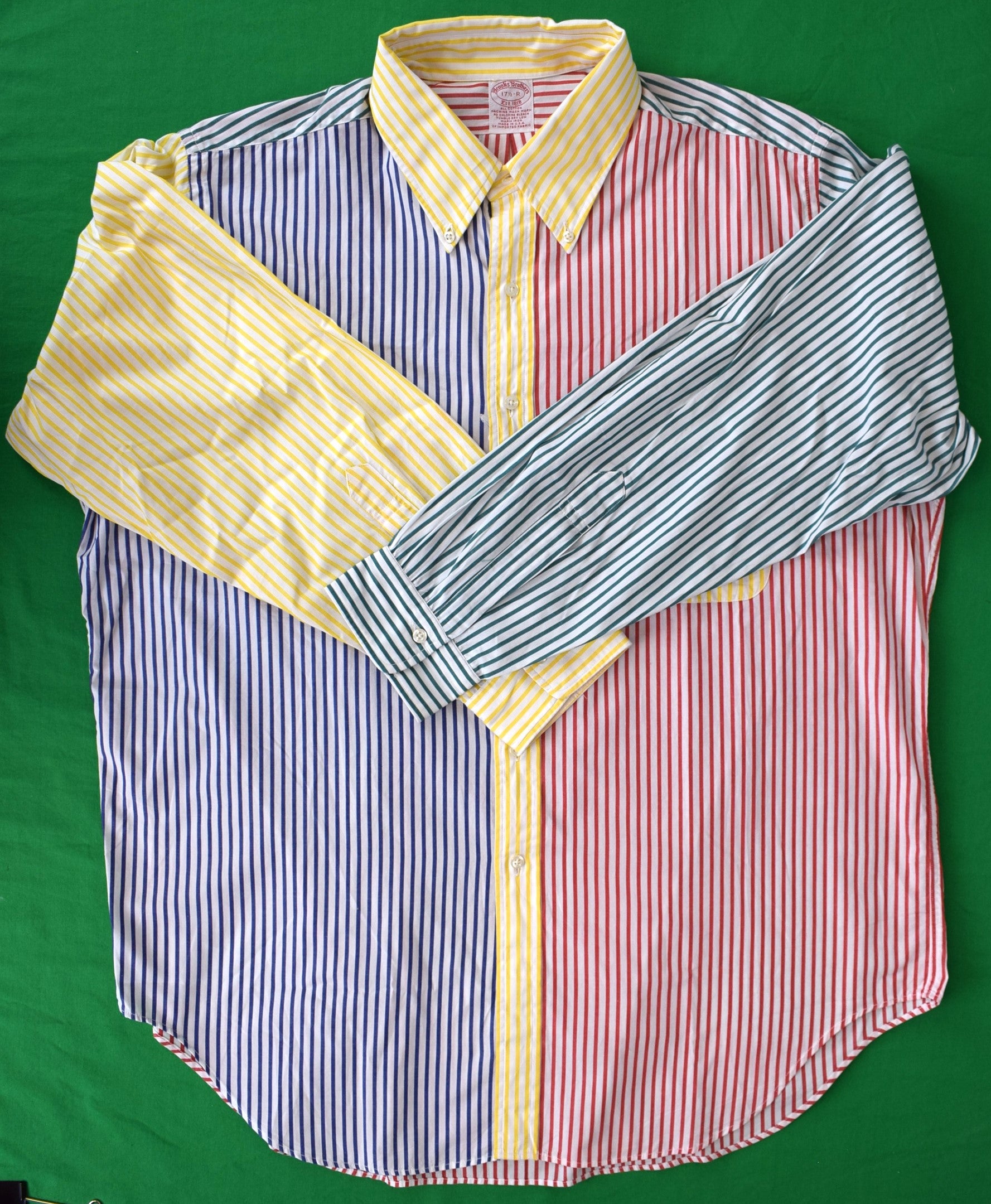 Brooks Brothers B/D Broadcloth Bengal Stripe c1990s Fun Shirt