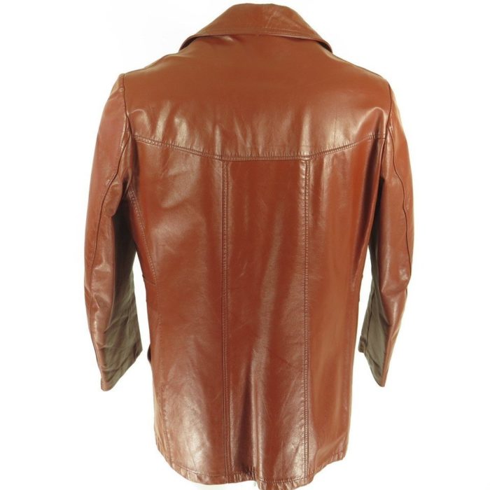 Vintage 70s Fight Club Leather Jacket 40 Brown Sears USA Made Brad