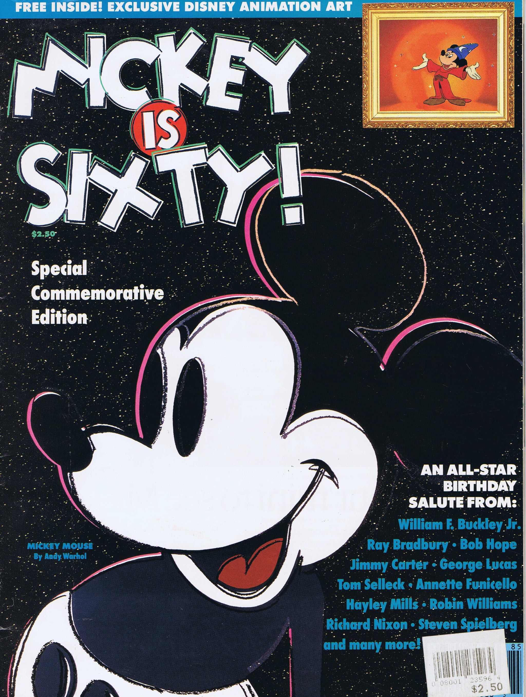 Mickey is 60 Magazine Mickey Mouse Sericel (Walt Disney 1988