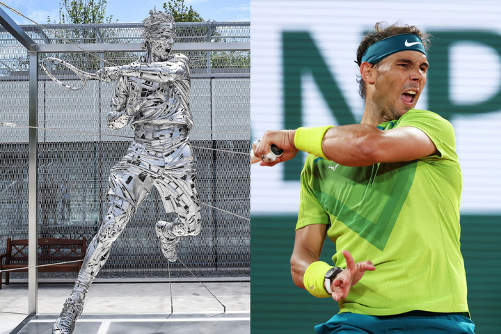 全仏名物のナダル像がレプリカとなって本人のもとへ！「身近な場所に