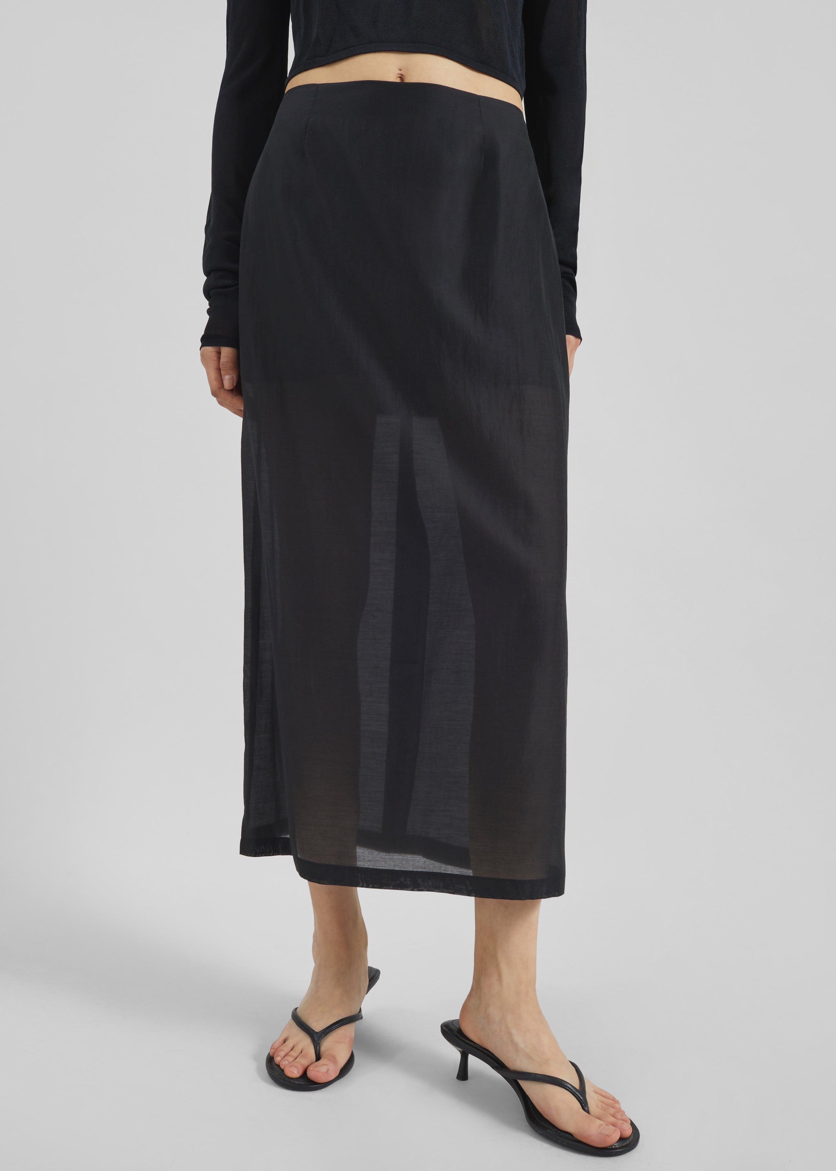 Suva Sheer Skirt - Black – The Frankie Shop