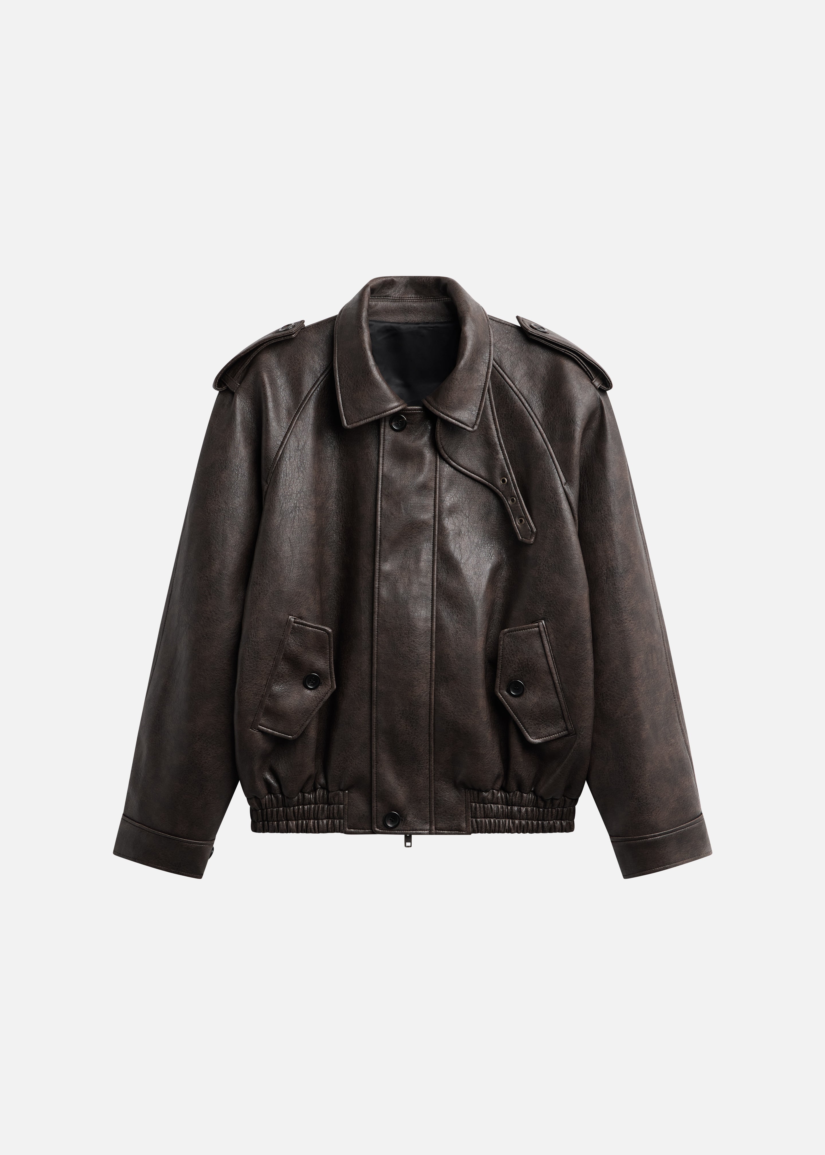 Nyland Faux Leather Padded Jacket - Brown – The Frankie Shop