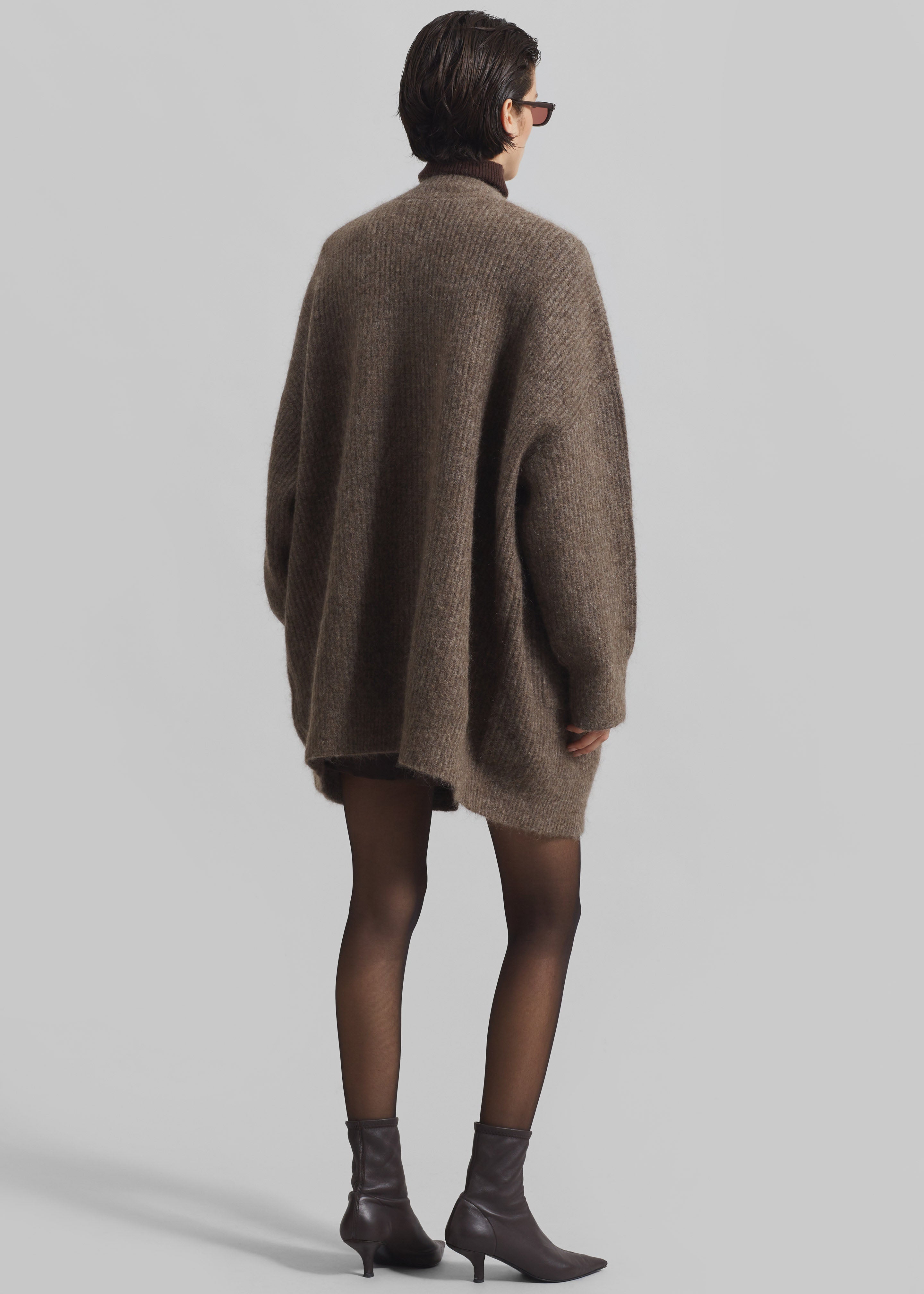 Ruhr Oversized Mohair Cardigan - Brown – The Frankie Shop