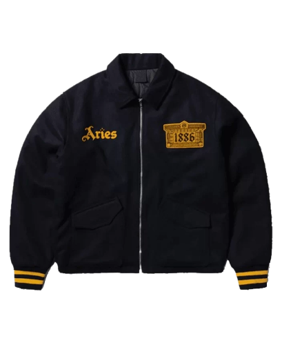 Arsenal X Aries Wool Bomber Jacket | Arsenal Bomber Jacket