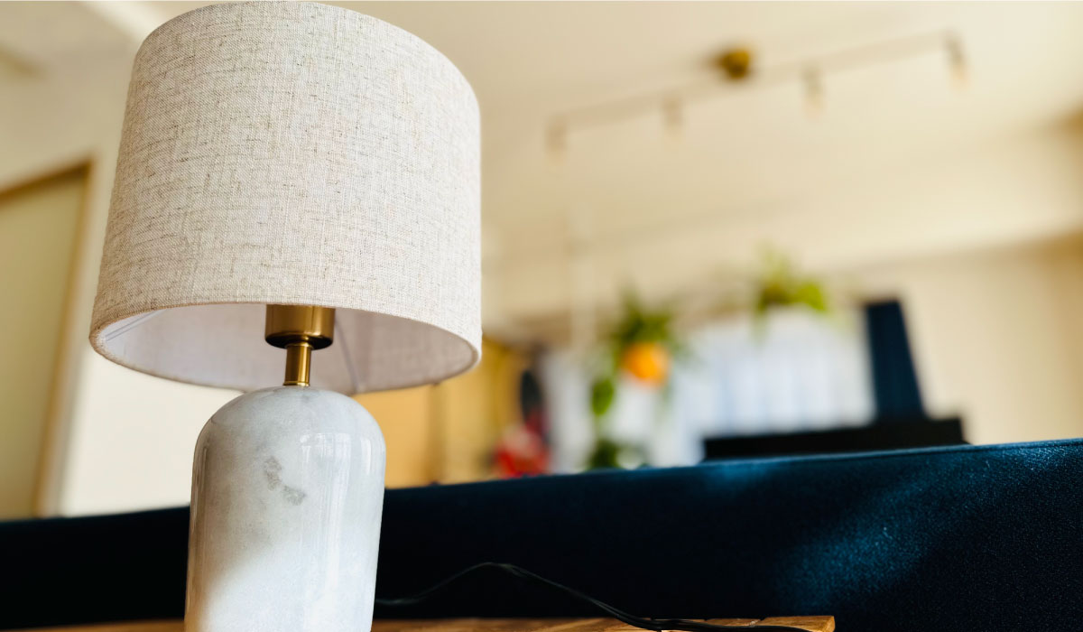 大理石ベーステーブルランプ | 沖縄県のブランド家具 カーテン