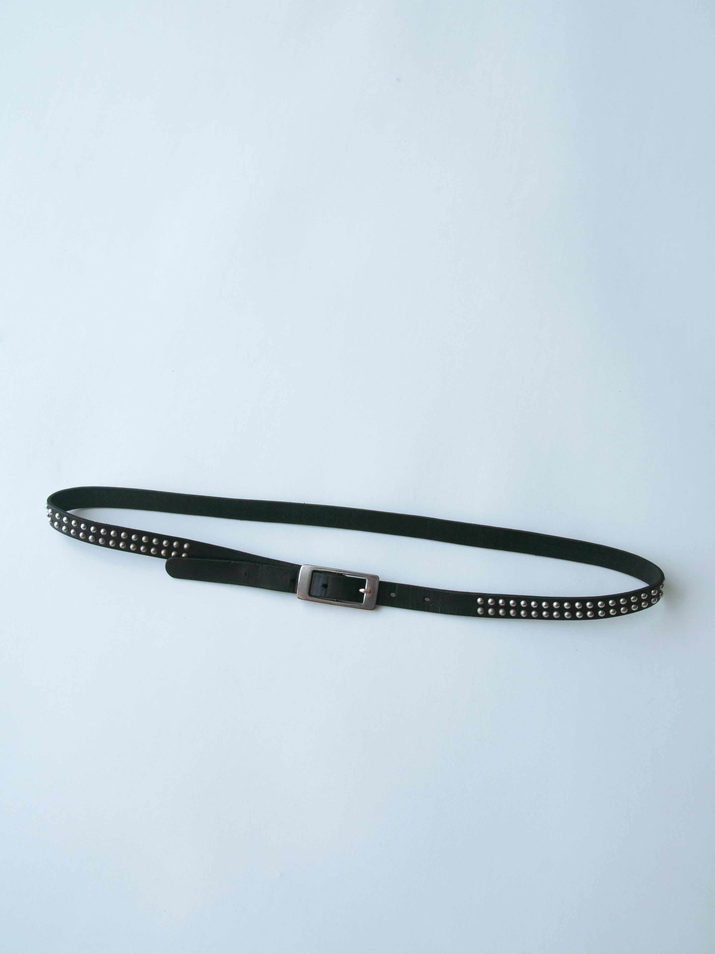 00s Studded Black Leather Belt - 38” – The Juncture