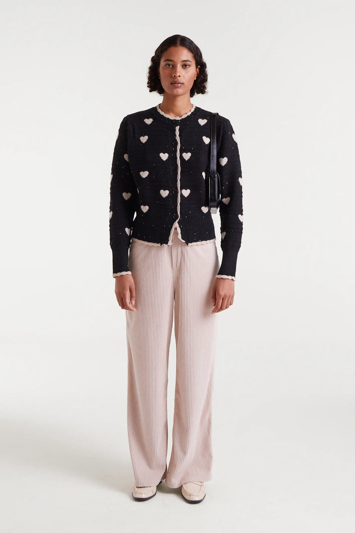 Black & White Heart Cardigan – The Kira Shop