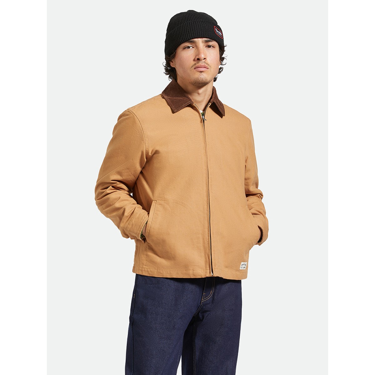 BRIXTON Mechanic Garage Zip Jacket - Washed Black