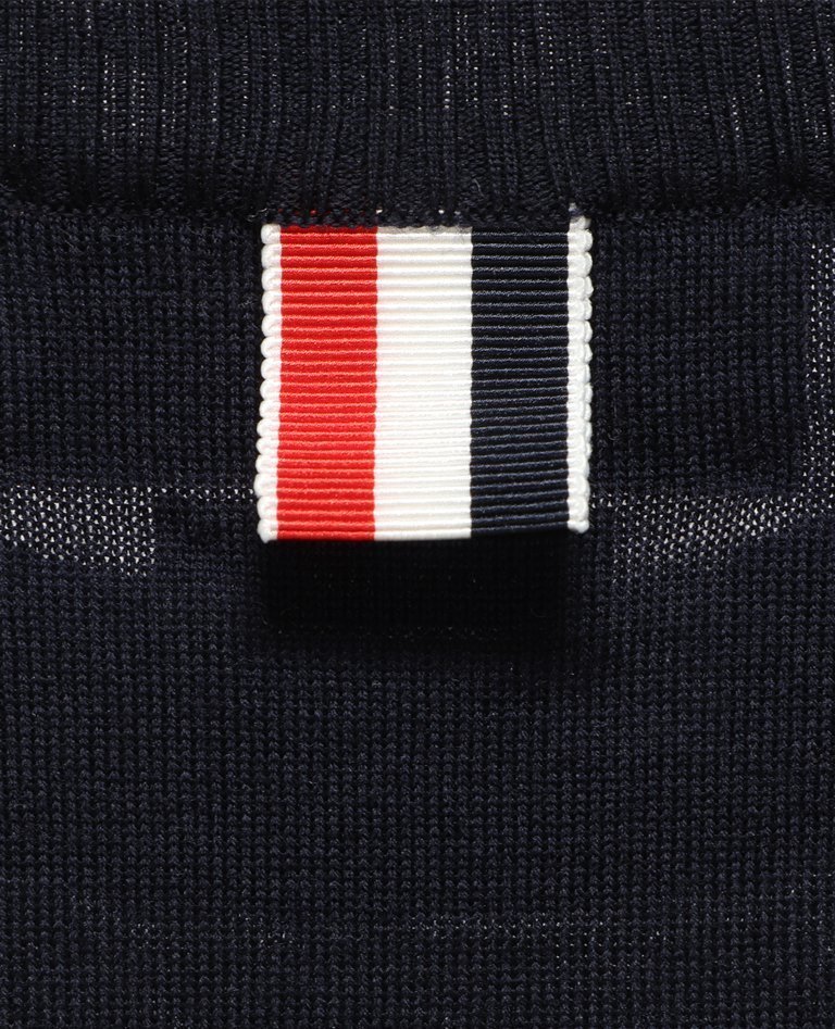 トムブラウン ニットジャケット フォーバーカシミア ダークブルー