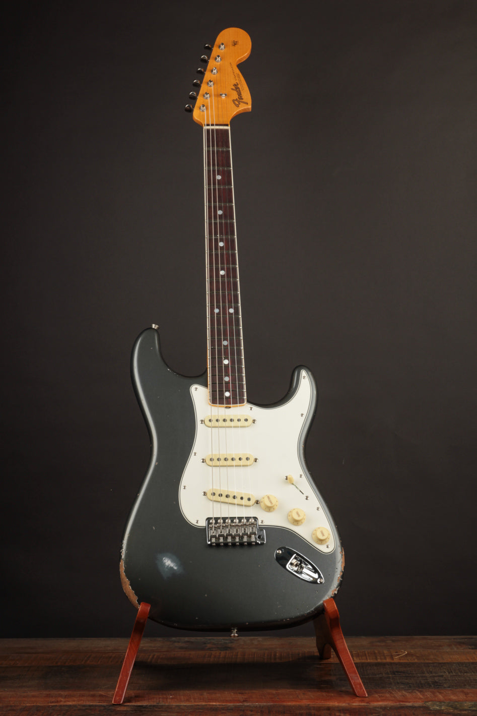 Fender '67 Stratocaster: Aged Charcoal Frost Metallic at The Music