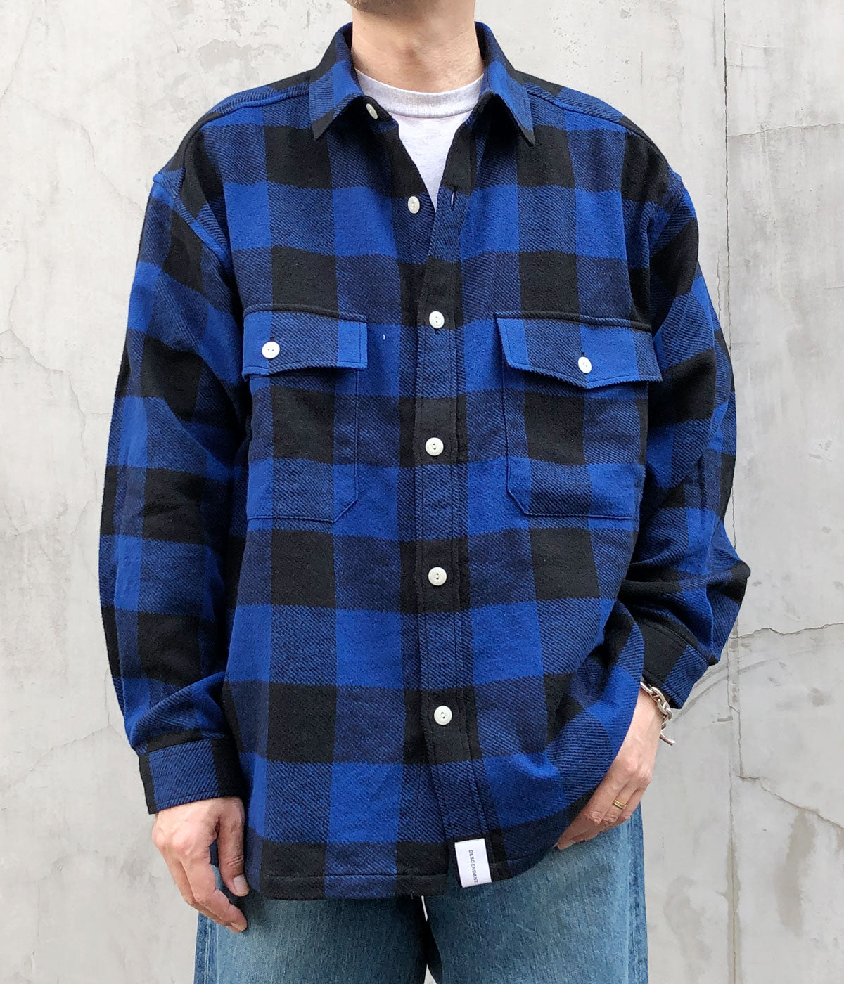 DESCENDANT/VANNING PLAID LS SHIRT (BLUE)