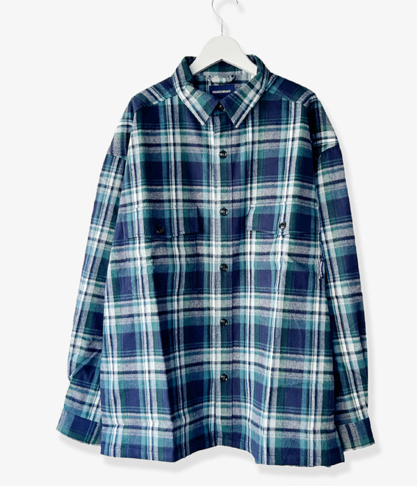 DESCENDANT/VANNING PLAID LS SHIRT (GREEN)