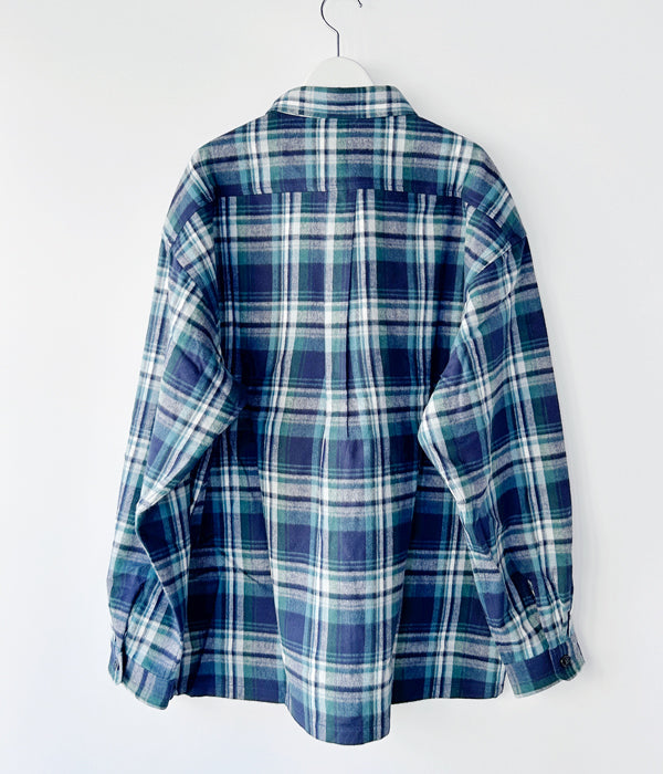 DESCENDANT/VANNING PLAID LS SHIRT (GREEN)