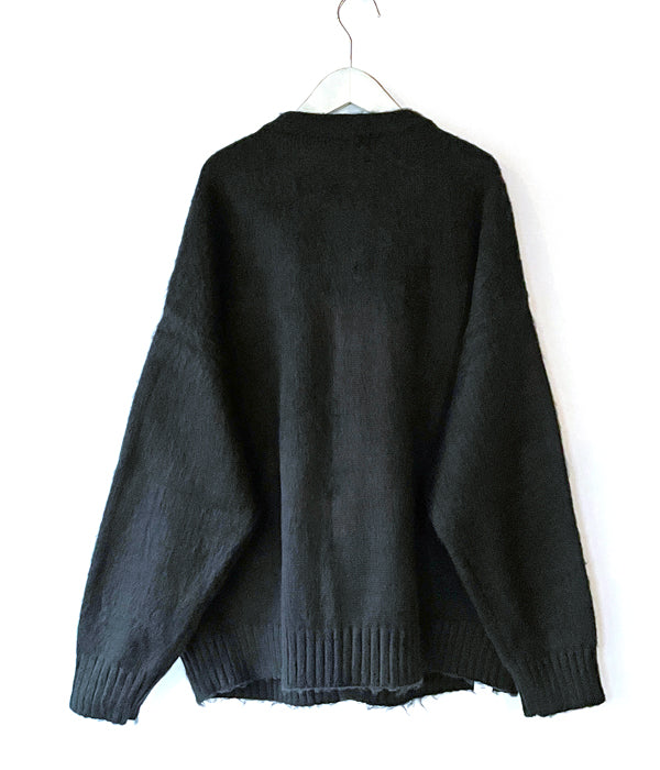 DESCENDANT/NURSE KNIT CARDIGAN (BLACK)