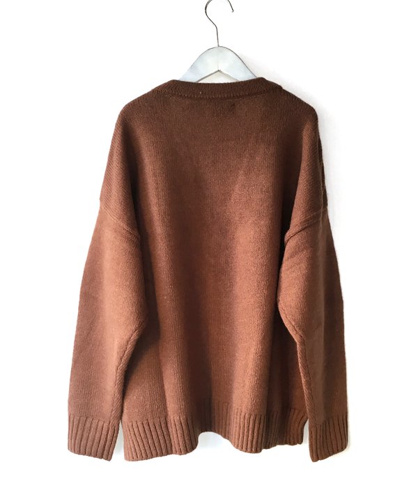 DESCENDANT/NURSE KNIT CARDIGAN (BROWN)