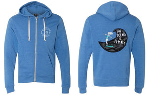 The OisF Zip-Up Hoodie (Women) - Aqua Surfer Girl – The Ocean Is