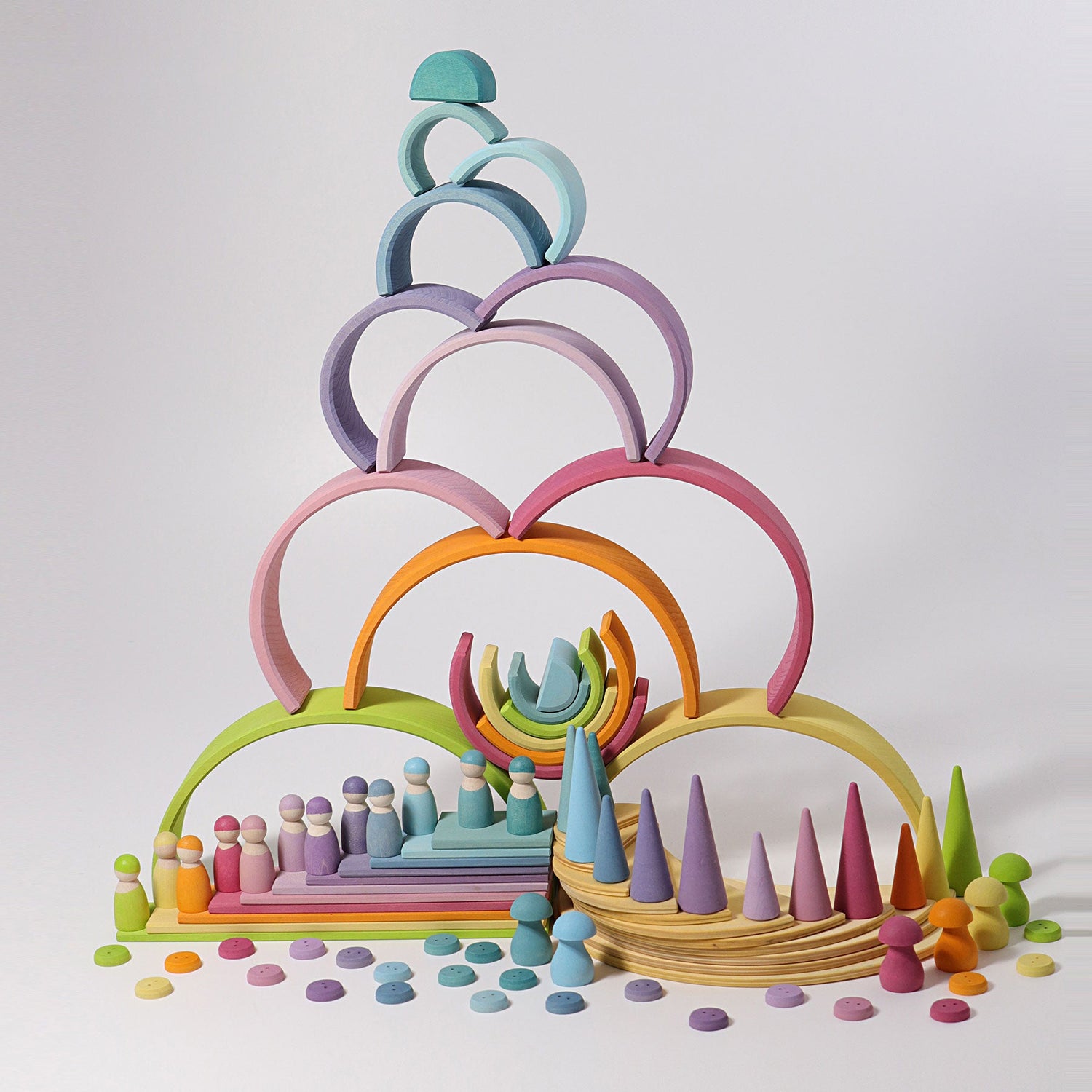 Grimm's Large Pastel Rainbow by Grimm's Wooden Toys | The Playful
