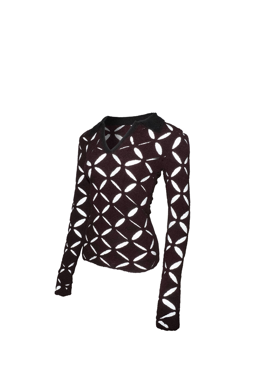 THEREDTHREAD / ザレッドスレッド】S knit fit tops repeat petal